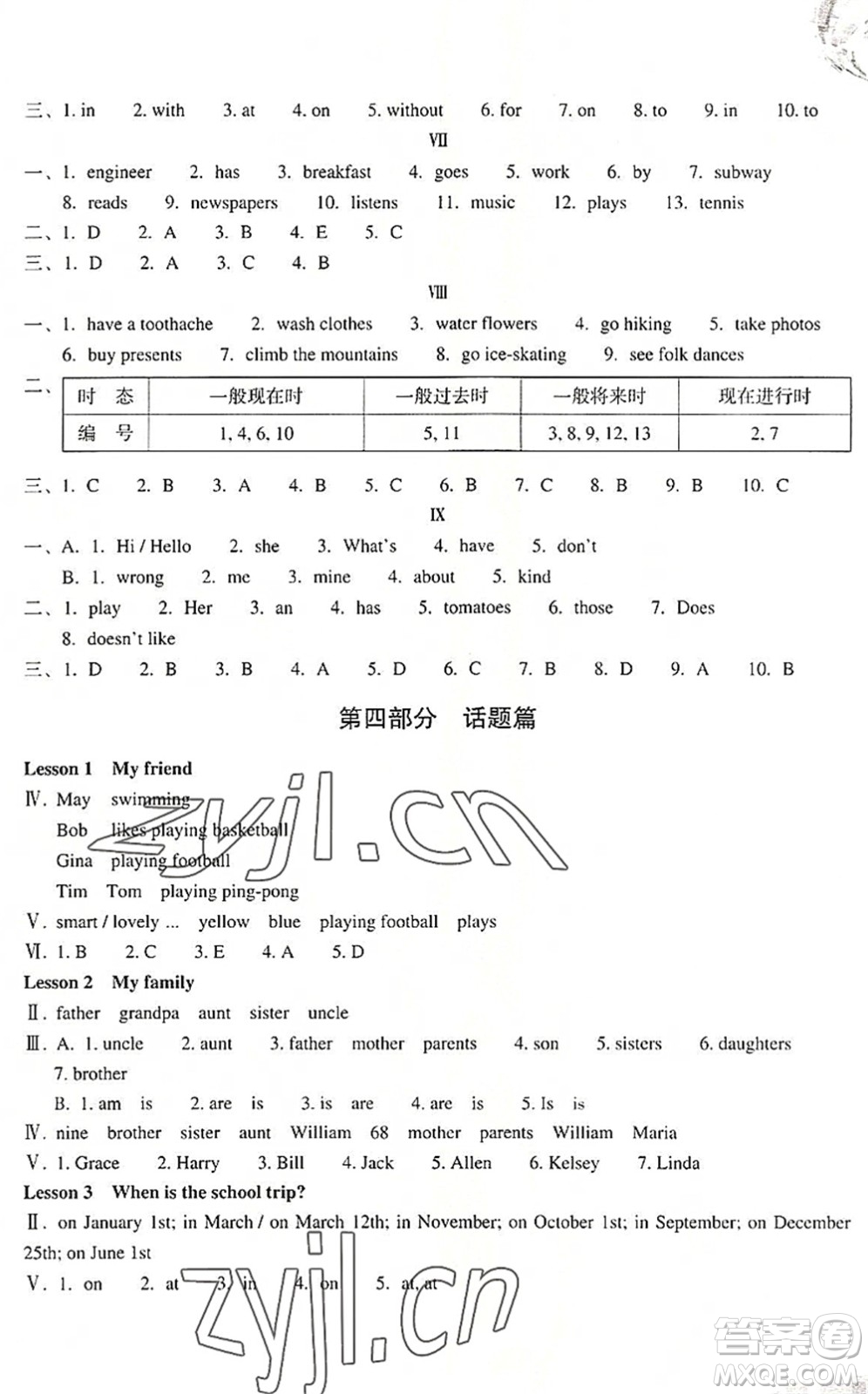 浙江教育出版社2022輕松上初中小學(xué)畢業(yè)班英語暑假作業(yè)升級(jí)版答案