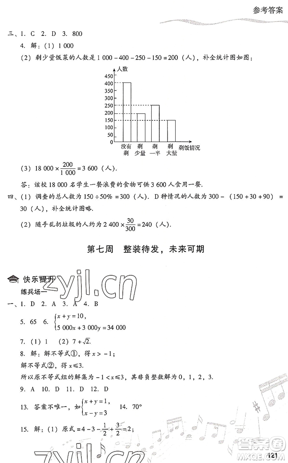 現(xiàn)代教育出版社2022暑假樂園七年級(jí)數(shù)學(xué)人教版答案