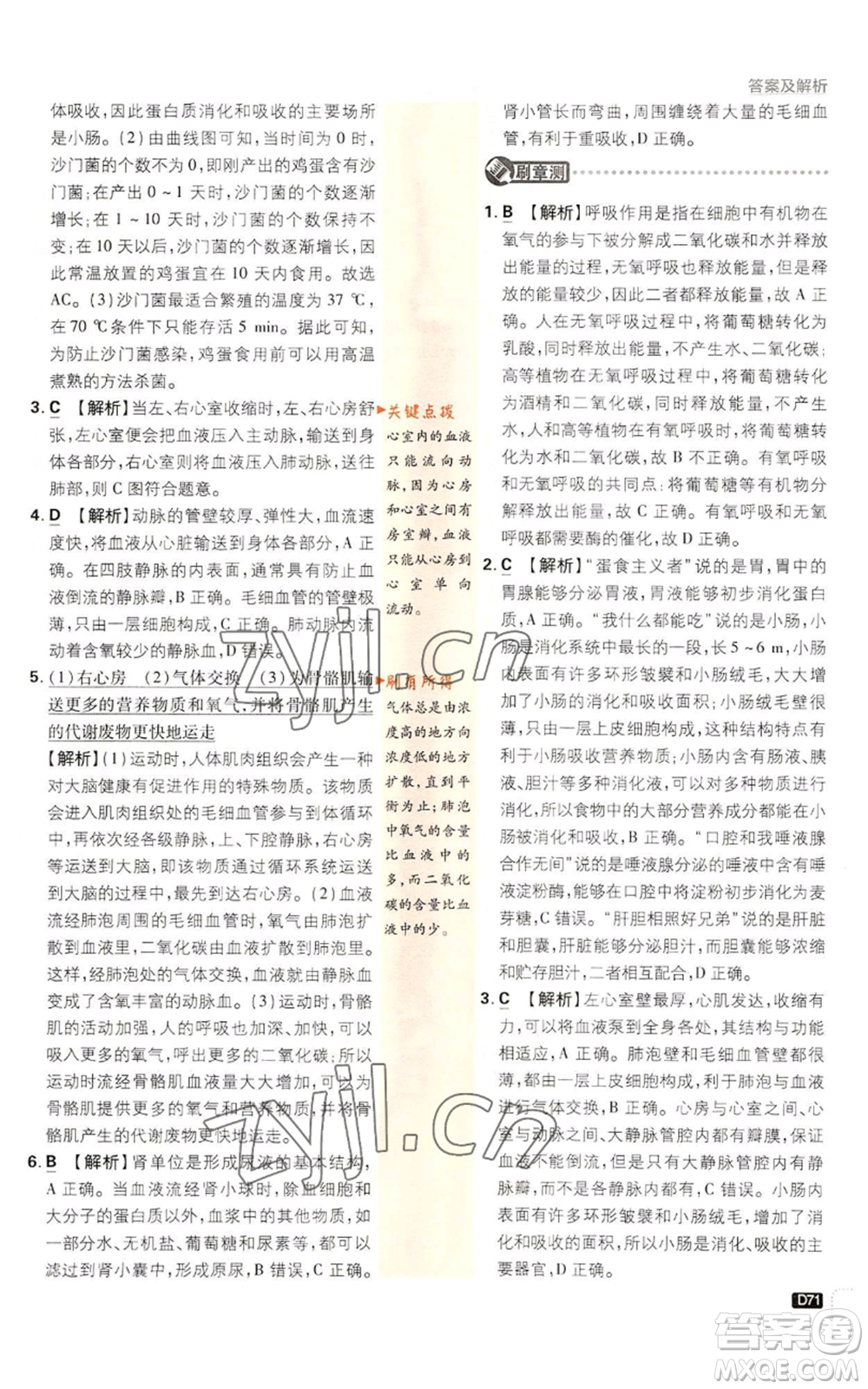 新世界出版社2023初中必刷題九年級上冊科學(xué)浙教版浙江專版參考答案