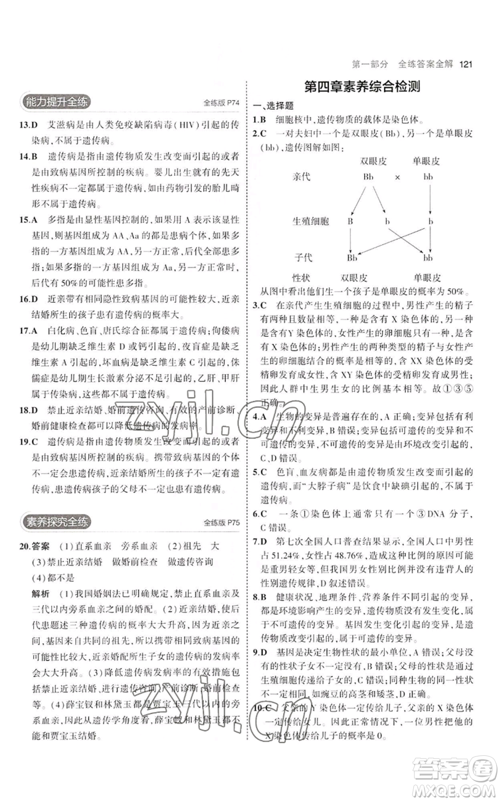 教育科學(xué)出版社2023年5年中考3年模擬八年級(jí)上冊(cè)生物濟(jì)南版參考答案