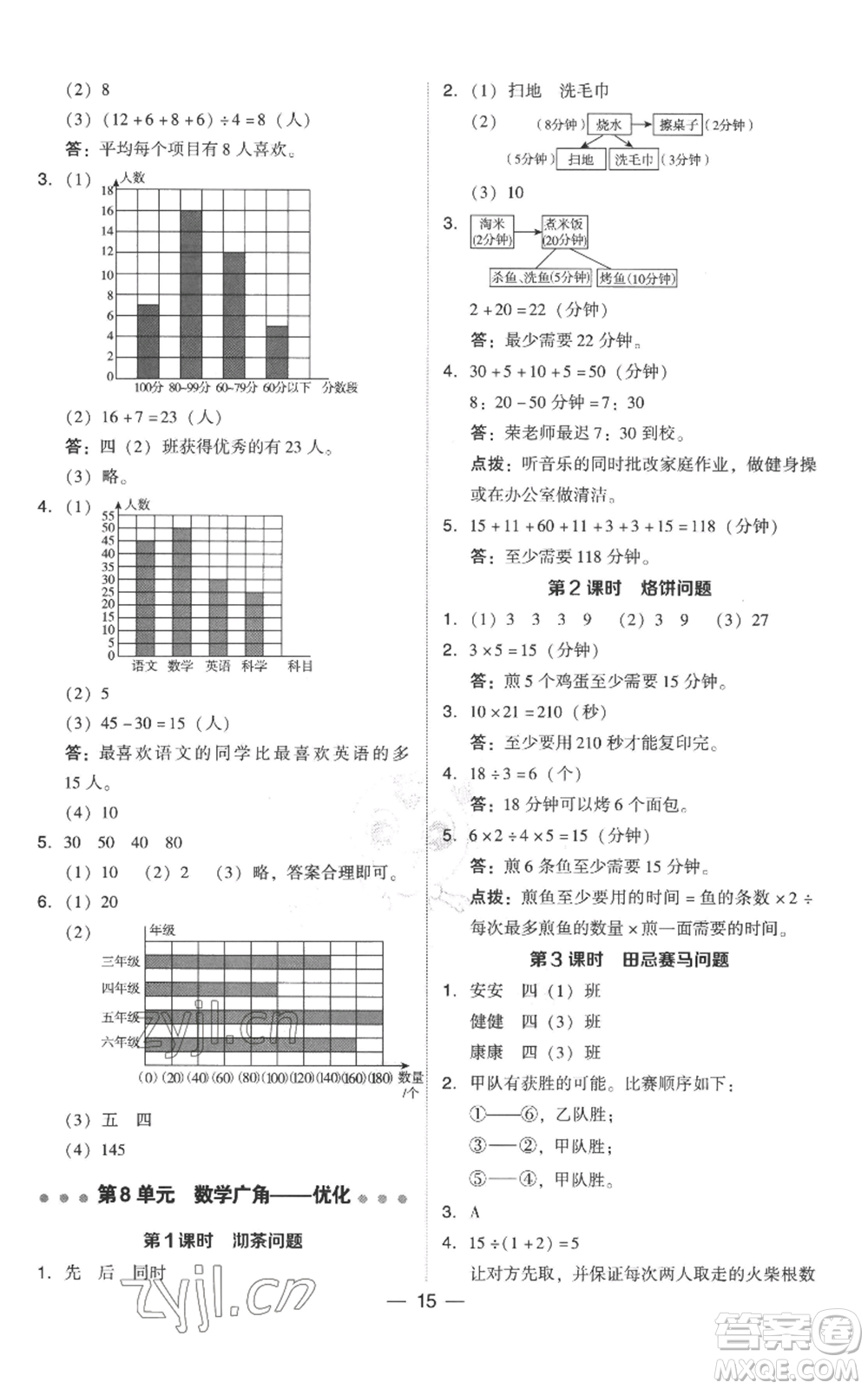 吉林教育出版社2022秋季綜合應(yīng)用創(chuàng)新題典中點(diǎn)四年級(jí)上冊(cè)數(shù)學(xué)人教版參考答案