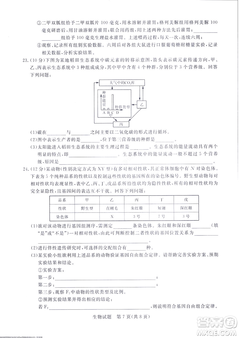 2023屆河南省高三新未來8月聯(lián)考生物試題及答案