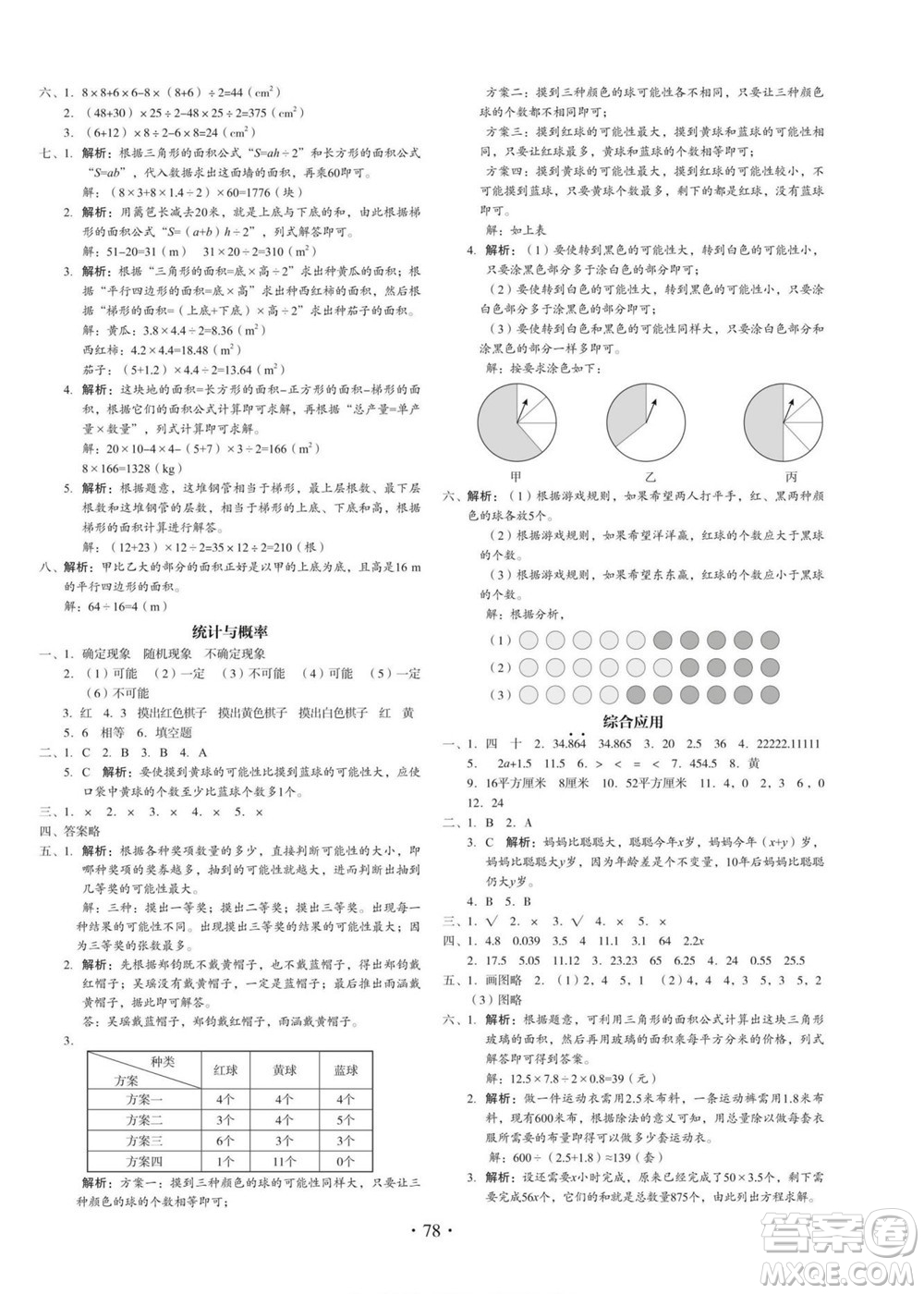 云南美術(shù)出版社2022啟迪全優(yōu)卷數(shù)學(xué)五年級(jí)上冊(cè)人教版答案