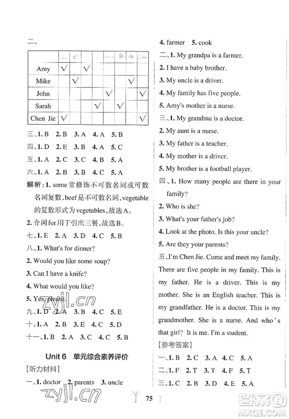 陜西師范大學(xué)出版總社2022PASS小學(xué)學(xué)霸沖A卷四年級英語上冊RJ人教版答案