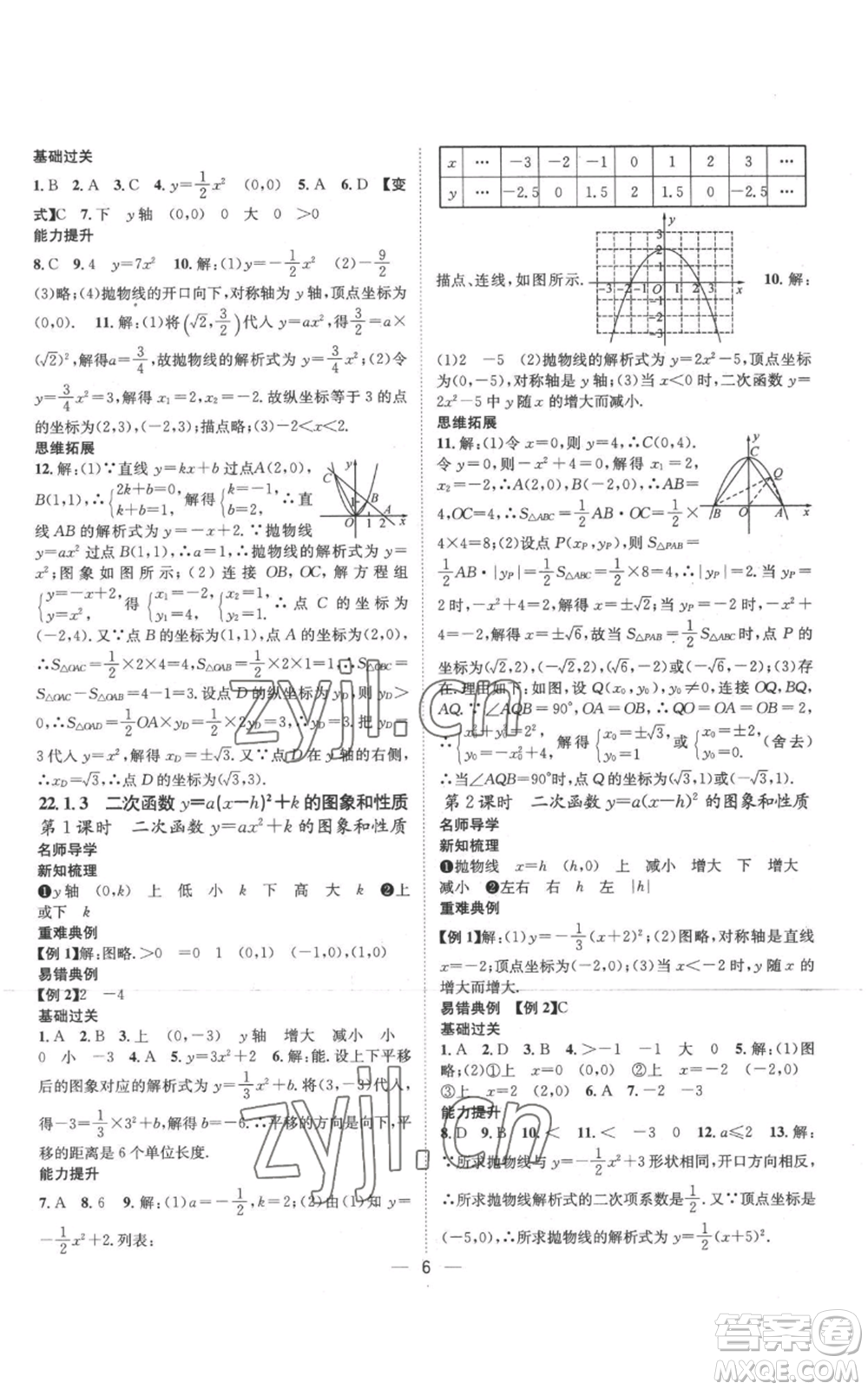 江西教育出版社2022秋季名師測(cè)控九年級(jí)上冊(cè)數(shù)學(xué)人教版參考答案