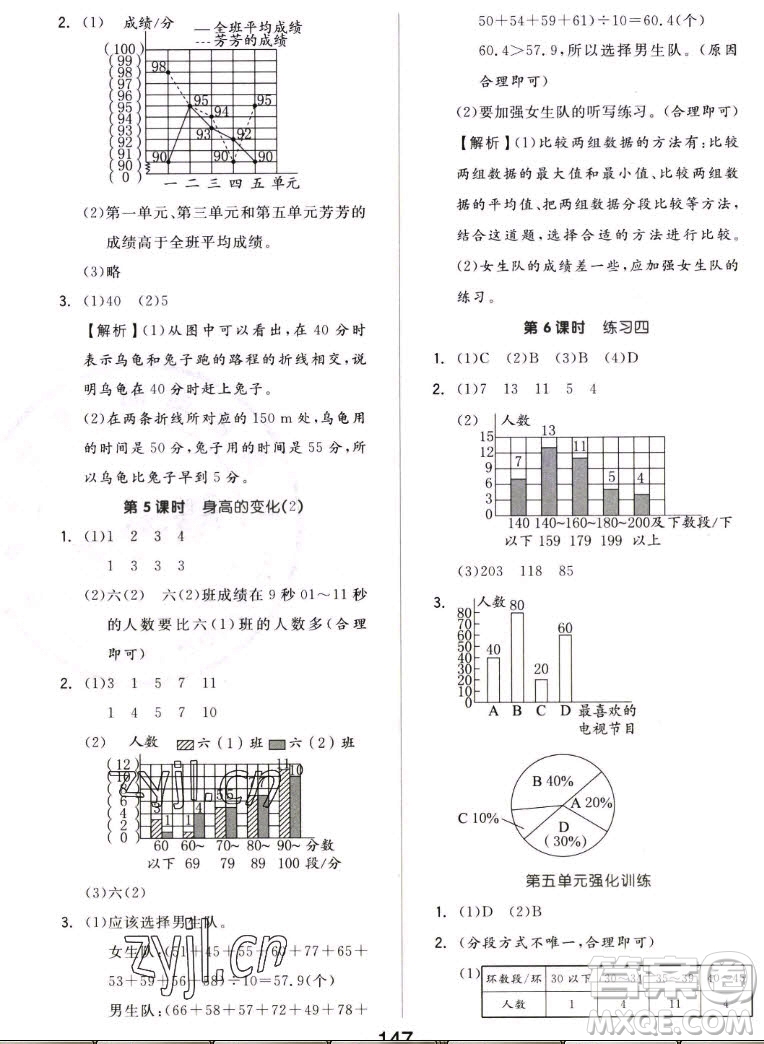 開明出版社2022全品學(xué)練考數(shù)學(xué)六年級上冊北師版答案