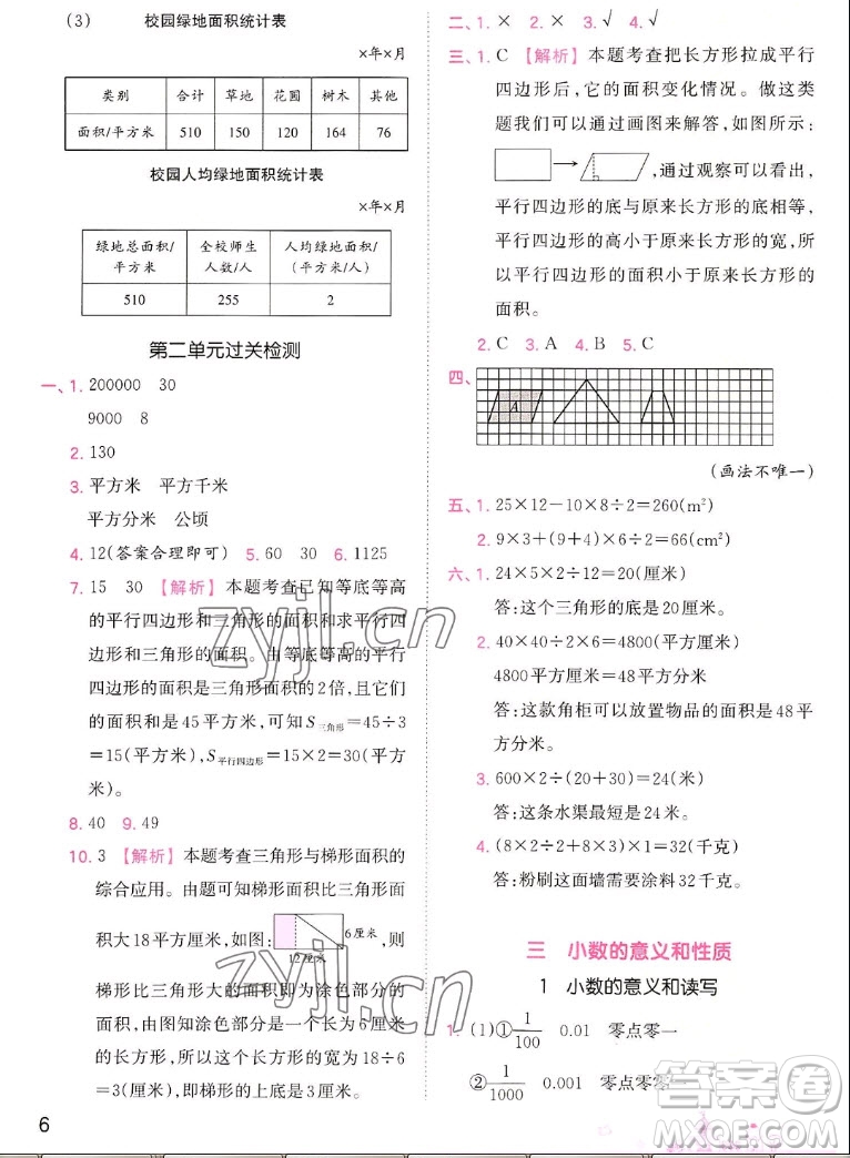 江西人民出版社2022王朝霞創(chuàng)維新課堂數(shù)學(xué)五年級(jí)上冊(cè)SJ蘇教版答案