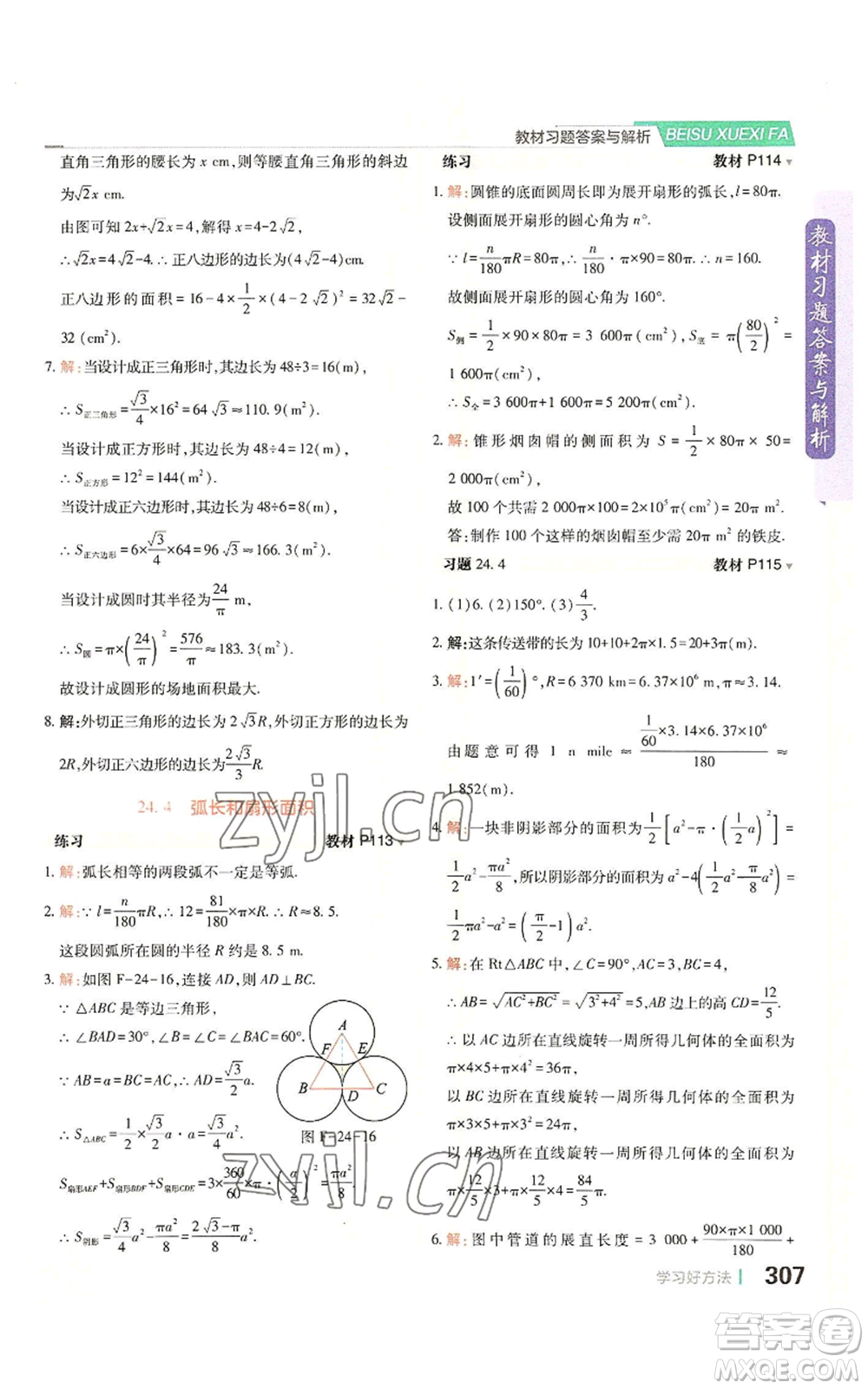 北京教育出版社2022倍速學(xué)習(xí)法九年級上冊數(shù)學(xué)人教版參考答案