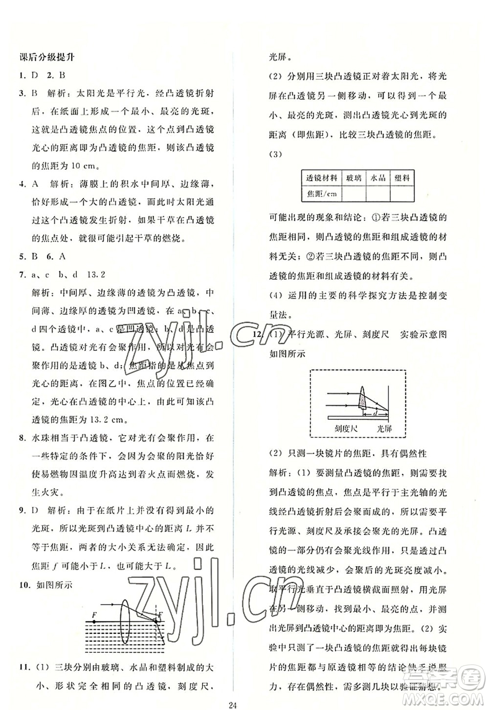 人民教育出版社2022同步輕松練習(xí)八年級物理上冊人教版答案