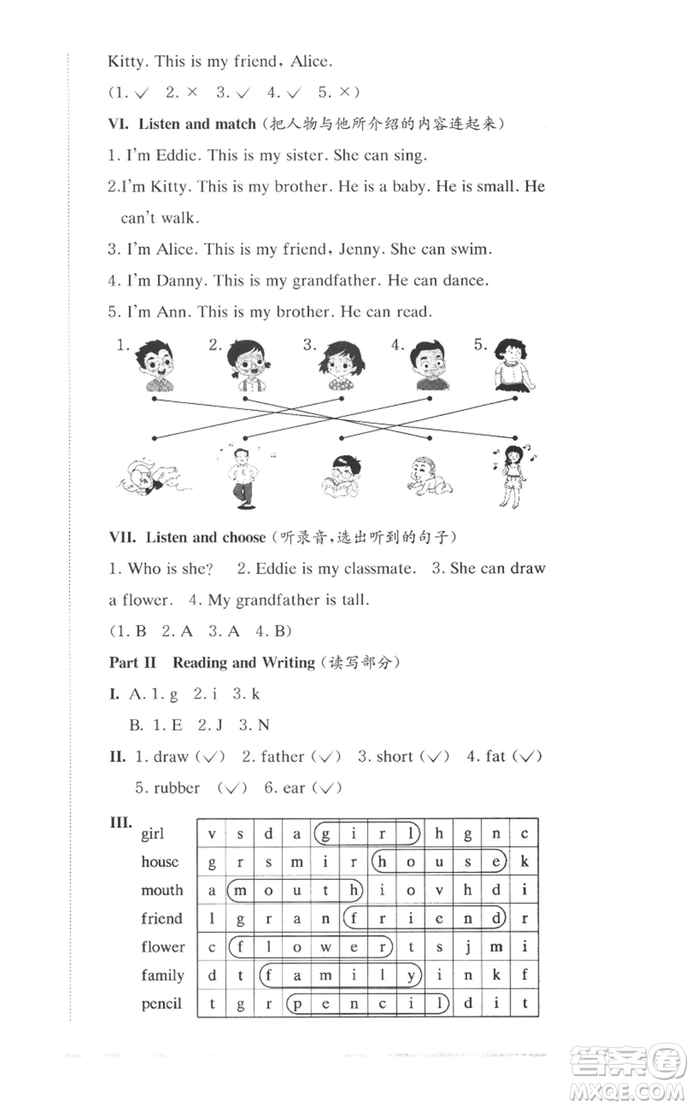 華東師范大學(xué)出版社2022上海名校名卷一年級(jí)上冊(cè)英語(yǔ)牛津版參考答案