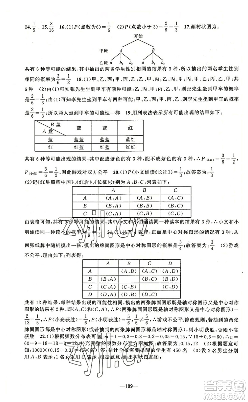 新疆青少年出版社2022原創(chuàng)新課堂九年級數(shù)學上冊人教版答案