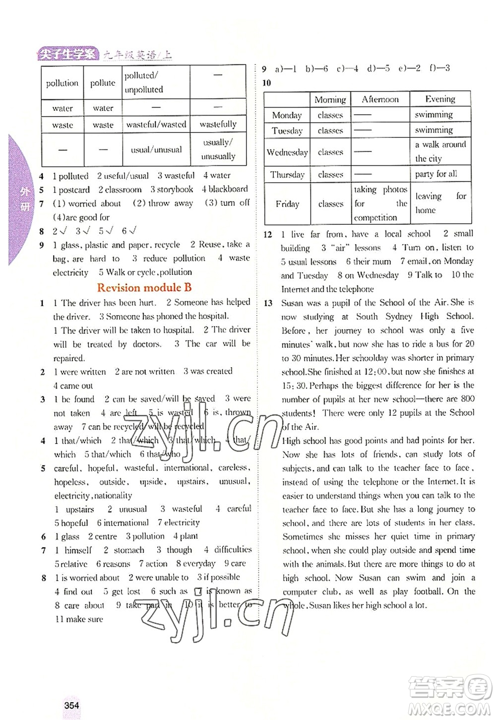 吉林人民出版社2022尖子生學(xué)案九年級(jí)英語上冊(cè)外研版答案