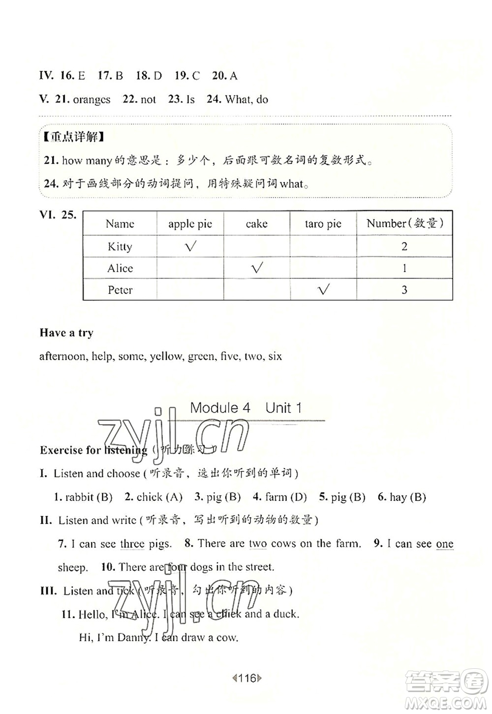 華東師范大學(xué)出版社2022一課一練一年級(jí)英語第一學(xué)期N版華東師大版上海專用答案