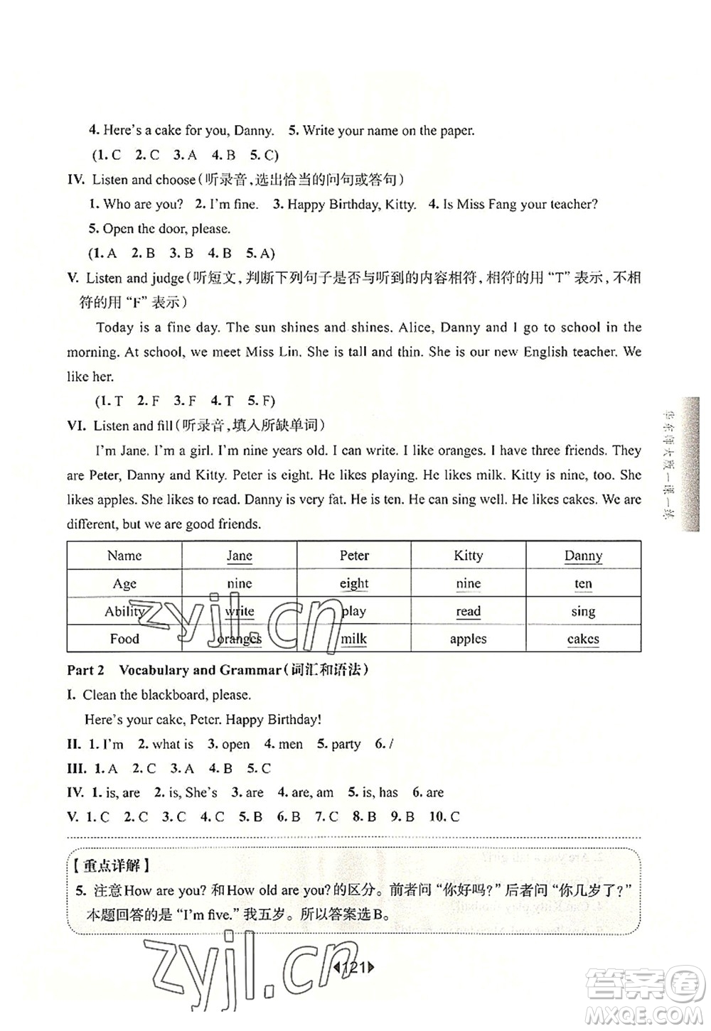 華東師范大學(xué)出版社2022一課一練三年級(jí)英語(yǔ)第一學(xué)期N版增強(qiáng)版華東師大版上海專用答案