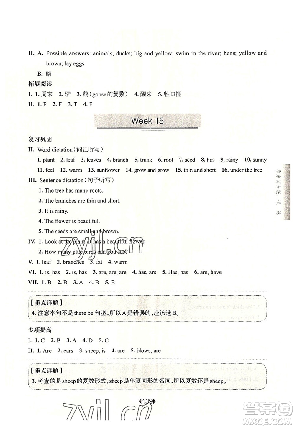 華東師范大學(xué)出版社2022一課一練三年級(jí)英語(yǔ)第一學(xué)期N版增強(qiáng)版華東師大版上海專用答案