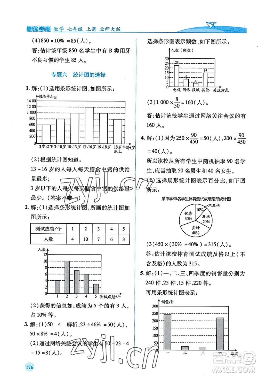 陜西師范大學(xué)出版總社2022績優(yōu)學(xué)案七年級數(shù)學(xué)上冊北師大版答案