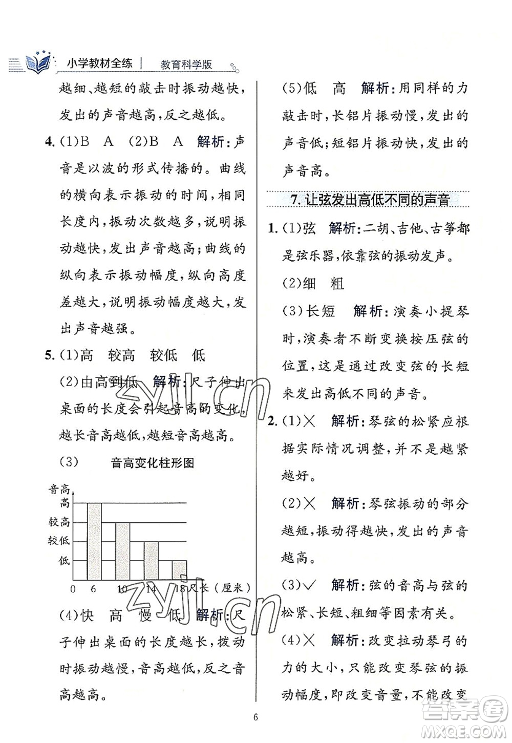 陜西人民教育出版社2022小學(xué)教材全練四年級科學(xué)上冊教育科學(xué)版答案