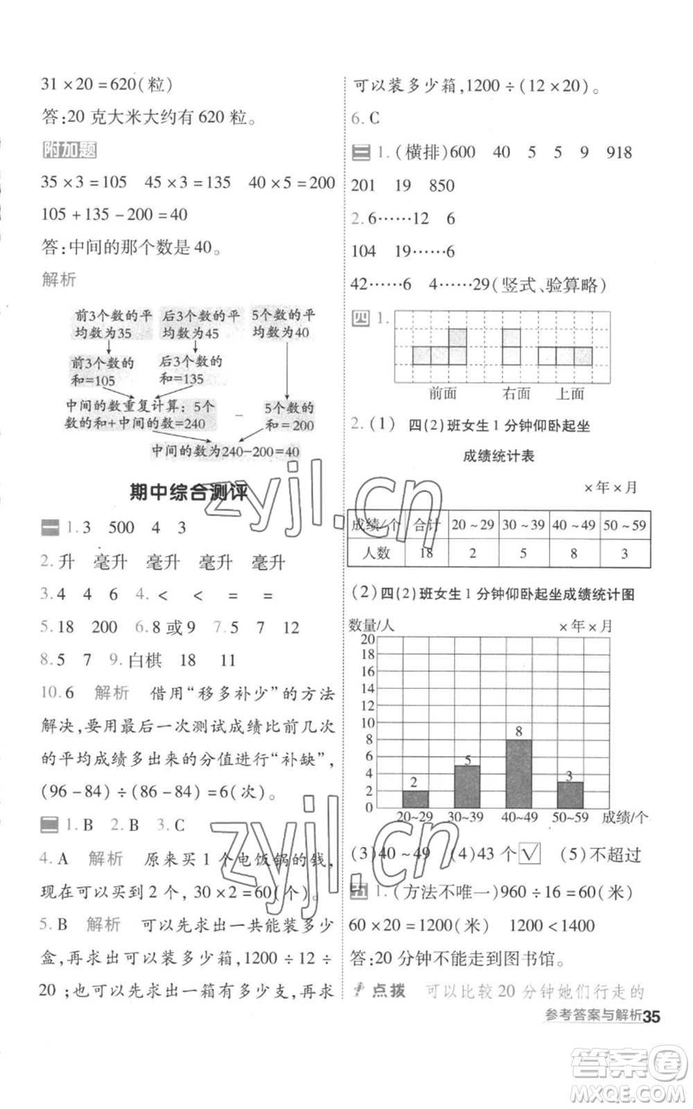 南京師范大學(xué)出版社2022秋季一遍過(guò)四年級(jí)上冊(cè)數(shù)學(xué)蘇教版參考答案