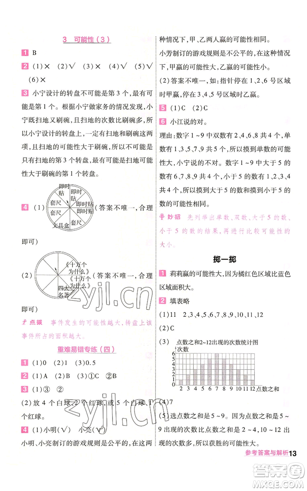 南京師范大學(xué)出版社2022秋季一遍過(guò)五年級(jí)上冊(cè)數(shù)學(xué)人教版參考答案