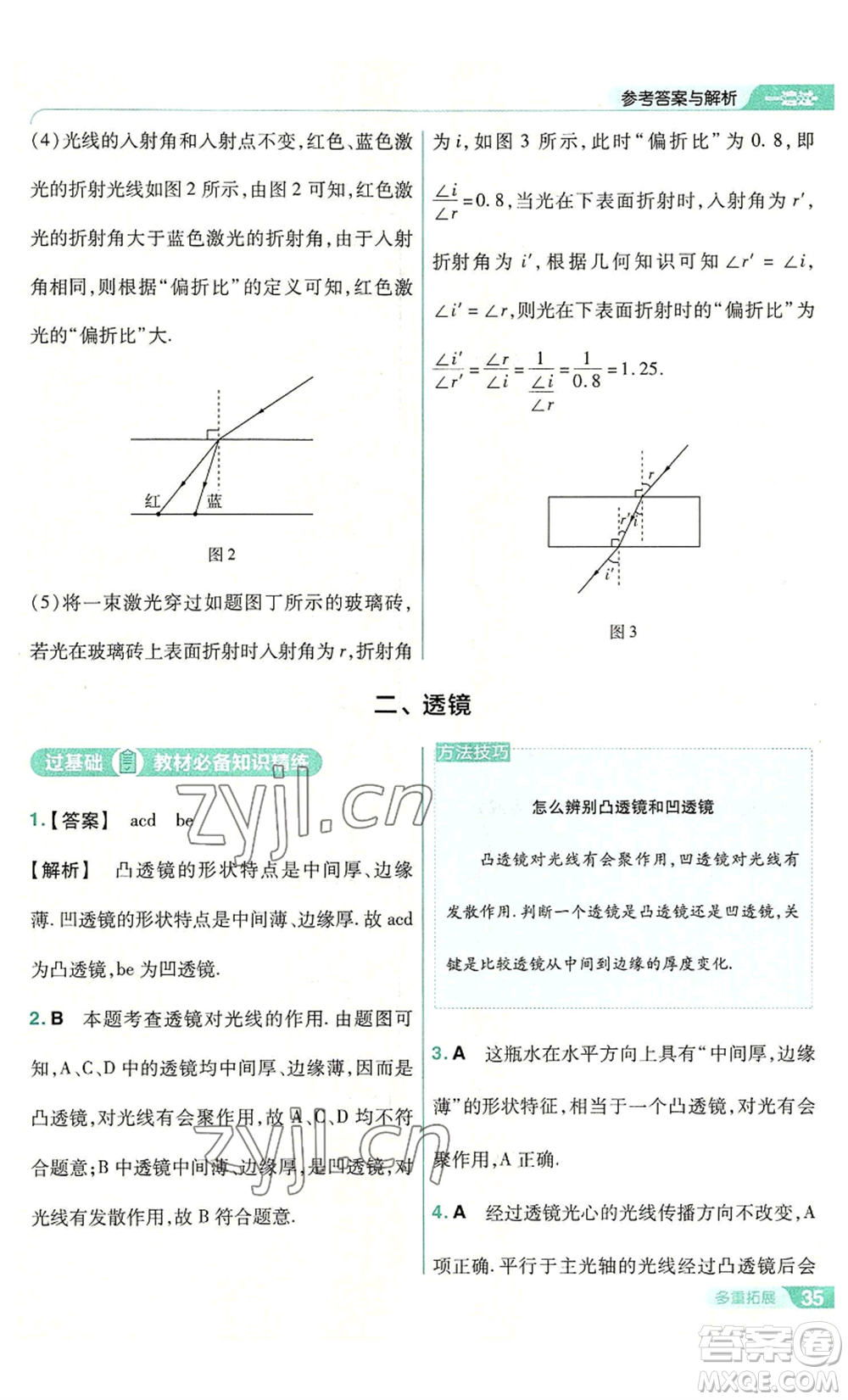 南京師范大學(xué)出版社2022秋季一遍過八年級(jí)上冊(cè)物理蘇科版參考答案