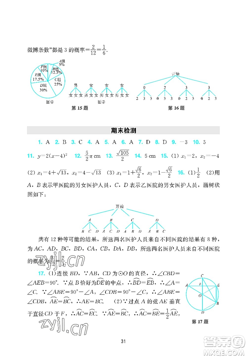 廣州出版社2022陽光學(xué)業(yè)評(píng)價(jià)九年級(jí)數(shù)學(xué)上冊(cè)人教版答案