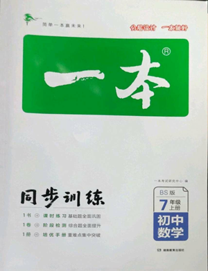 湖南教育出版社2022一本同步訓(xùn)練七年級上冊數(shù)學(xué)北師大版參考答案