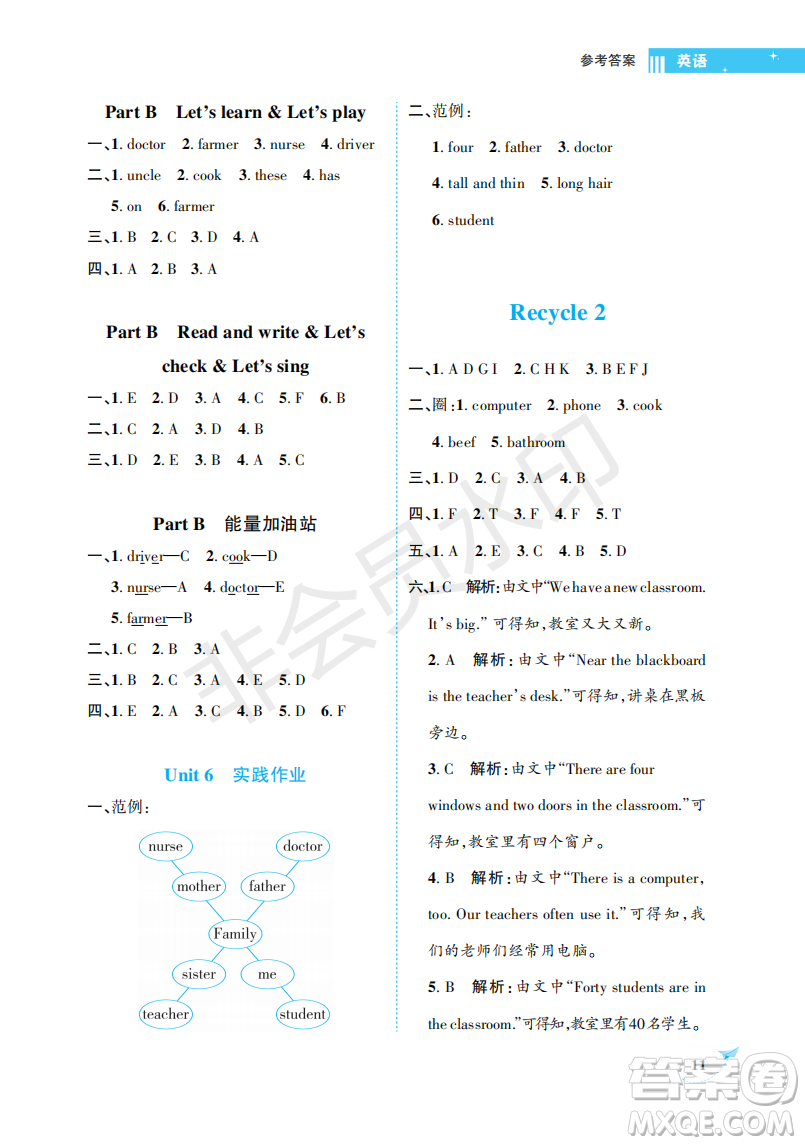 海南出版社2022新課程學(xué)習(xí)指導(dǎo)四年級(jí)英語(yǔ)上冊(cè)人教版答案