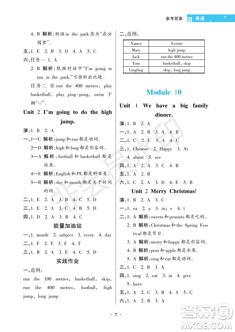 海南出版社2022新課程學(xué)習(xí)指導(dǎo)四年級英語上冊外研版答案