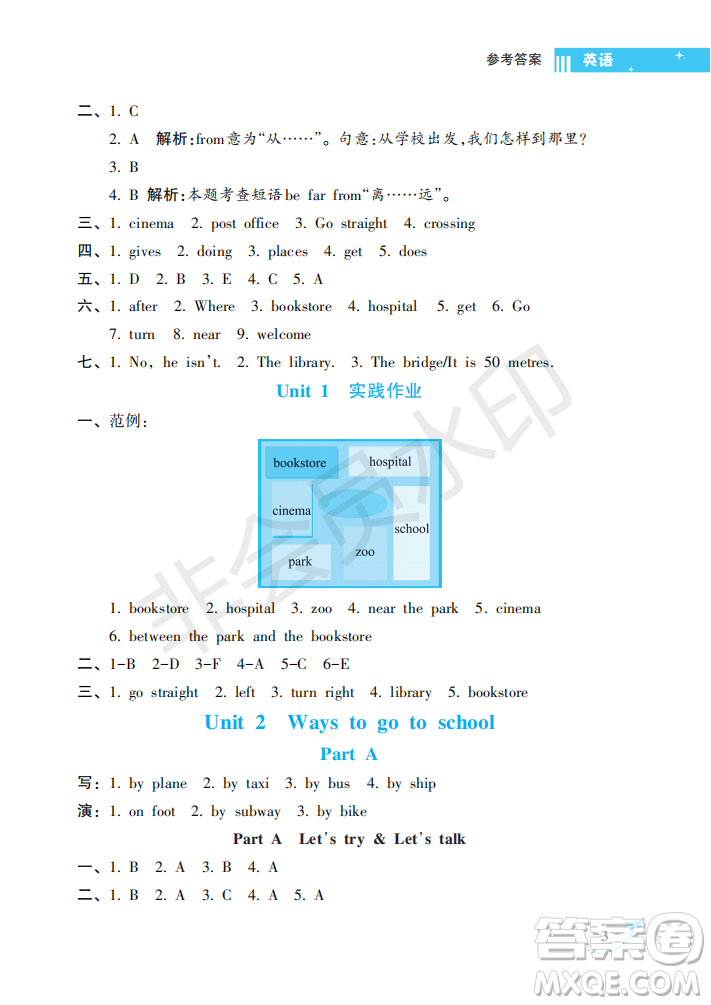 海南出版社2022新課程學(xué)習(xí)指導(dǎo)六年級(jí)英語(yǔ)上冊(cè)人教版答案