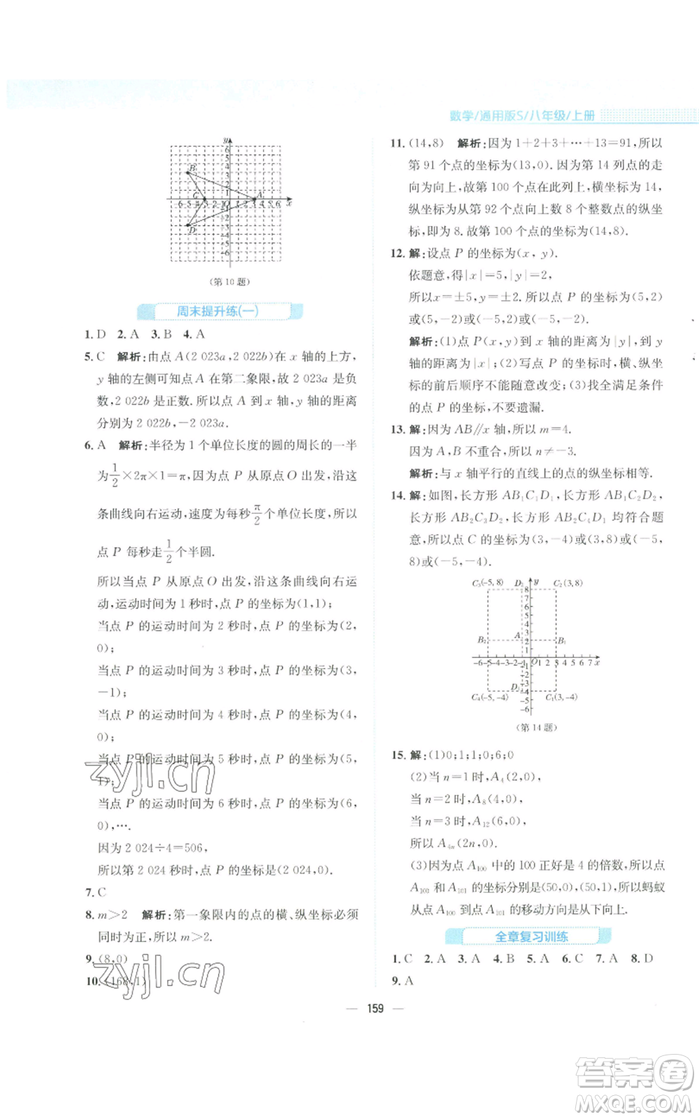 安徽教育出版社2022新編基礎(chǔ)訓(xùn)練八年級上冊數(shù)學(xué)通用版S參考答案