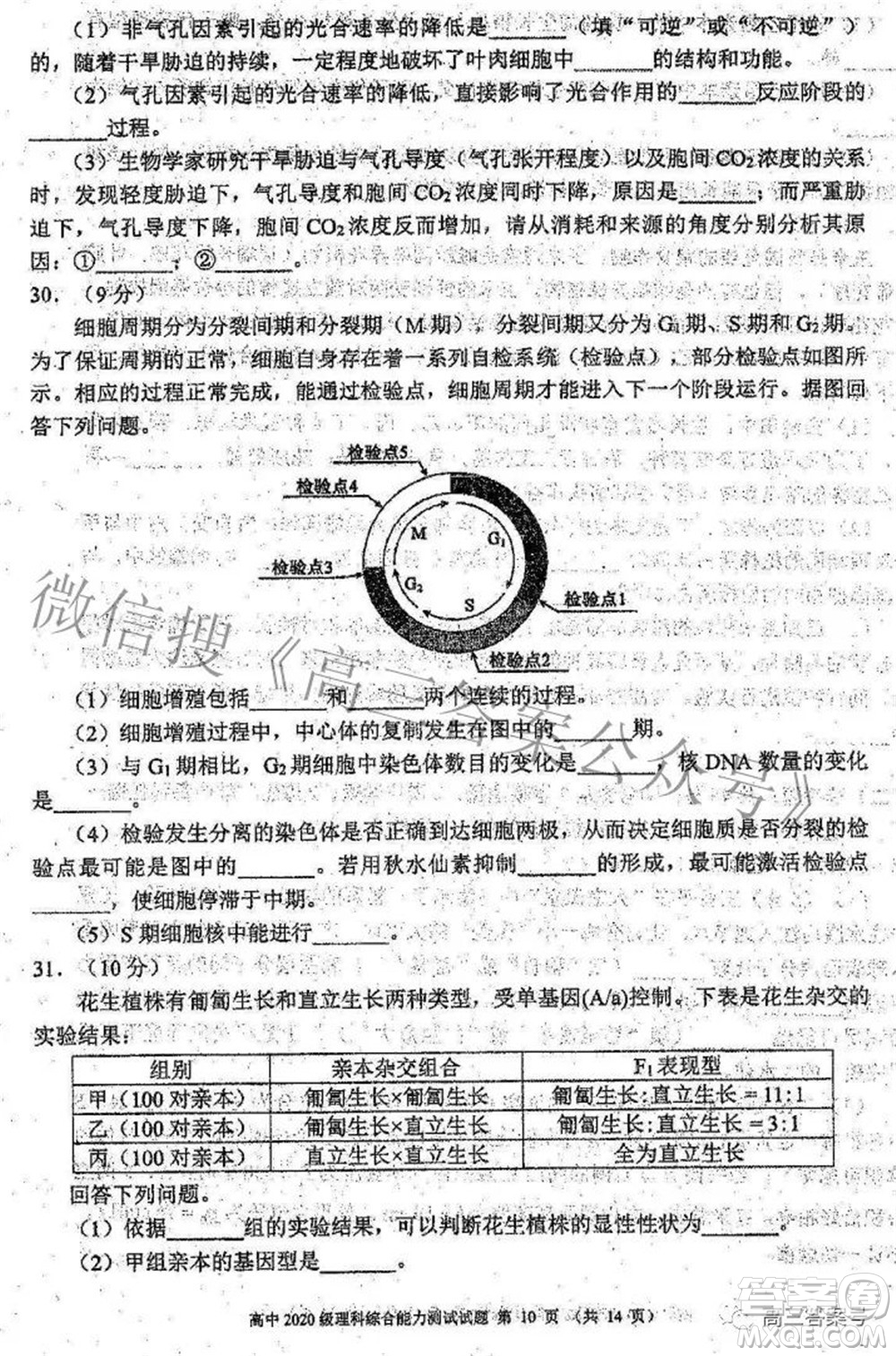 蓉城名校聯(lián)盟2022-2023學(xué)年度上期高中2020級(jí)入學(xué)聯(lián)考理科綜合試題及答案