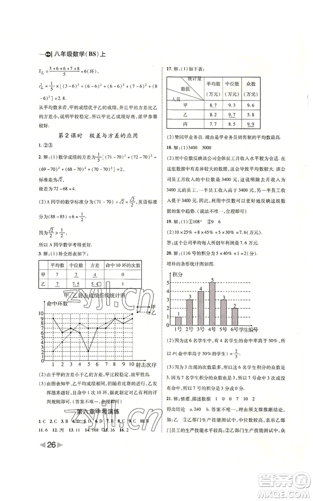 北方婦女兒童出版社2022勝券在握打好基礎(chǔ)作業(yè)本八年級(jí)上冊數(shù)學(xué)北師大版參考答案