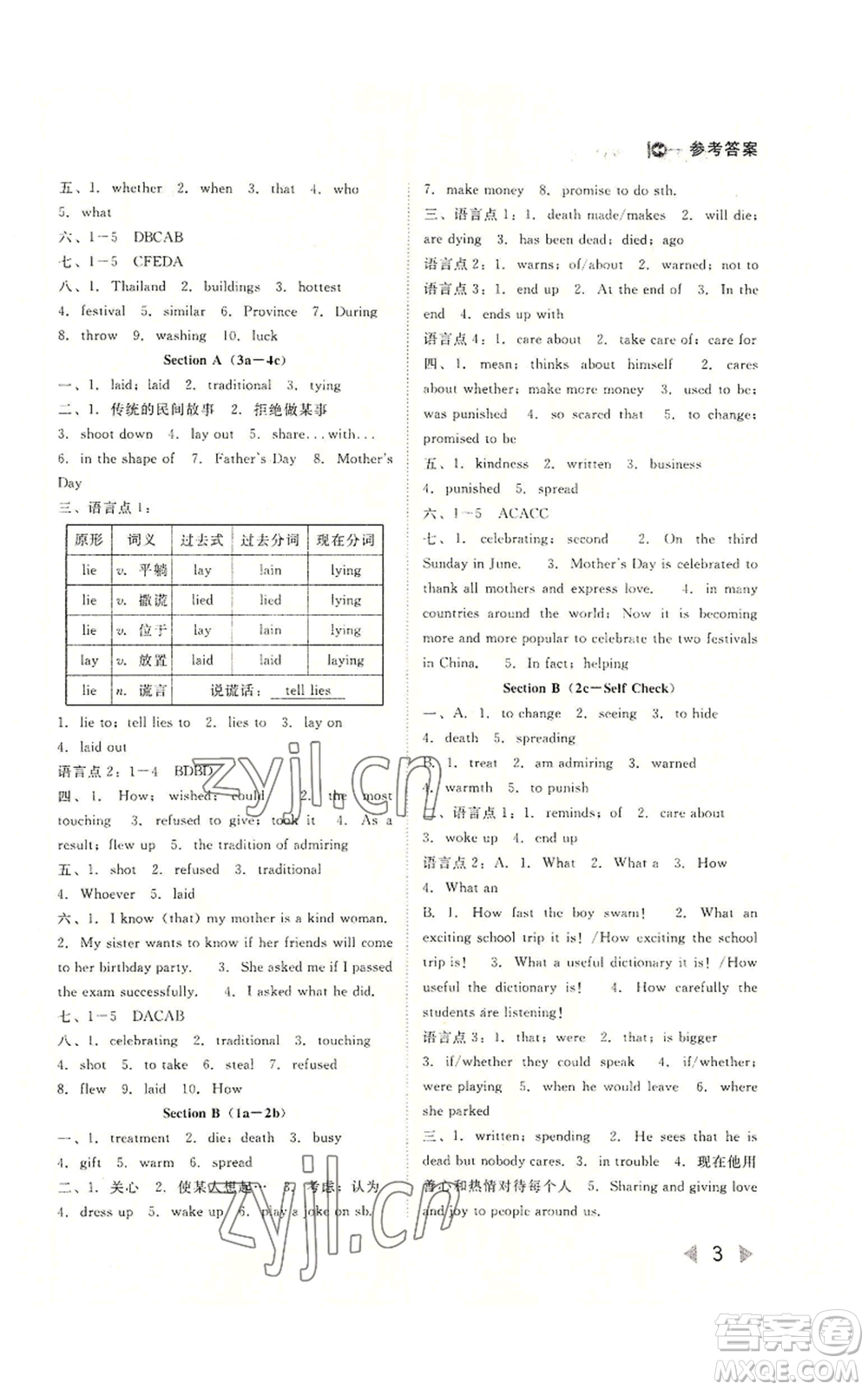 北方婦女兒童出版社2022勝券在握打好基礎(chǔ)作業(yè)本九年級(jí)上冊(cè)英語人教版參考答案