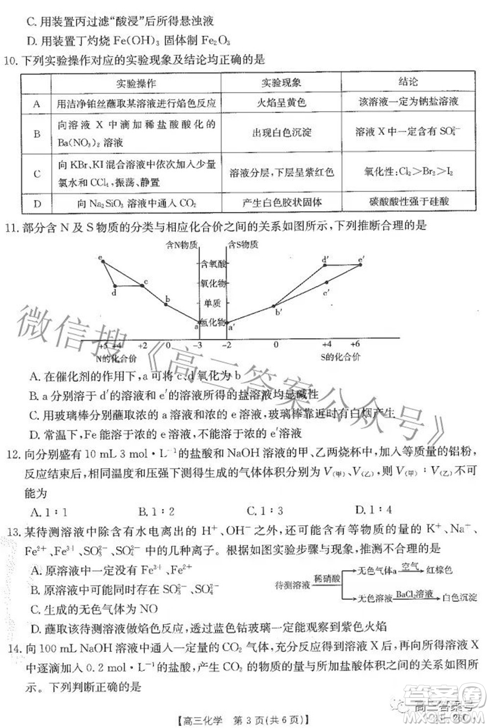 2023屆貴州金太陽高三9月聯(lián)考化學試題及答案