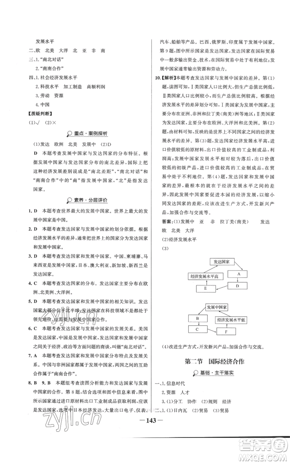 延邊大學(xué)出版社2022世紀(jì)金榜金榜學(xué)案七年級(jí)上冊(cè)地理湘教版參考答案