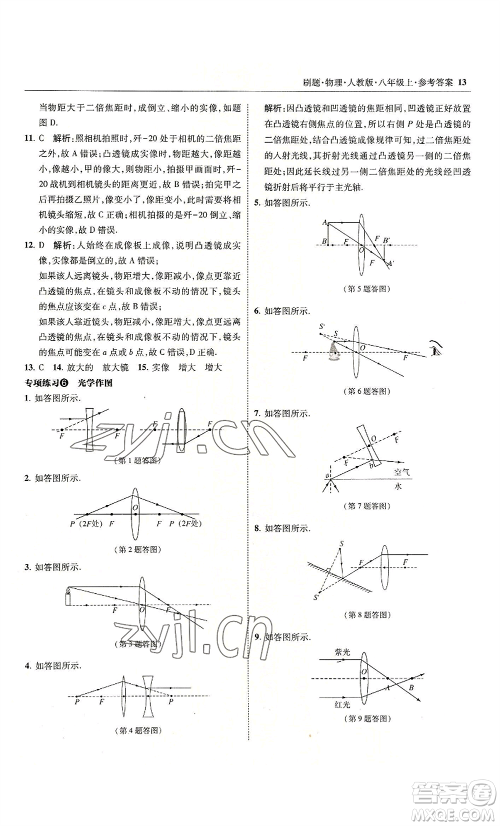 東北師范大學(xué)出版社2022北大綠卡刷題八年級(jí)上冊(cè)物理人教版參考答案