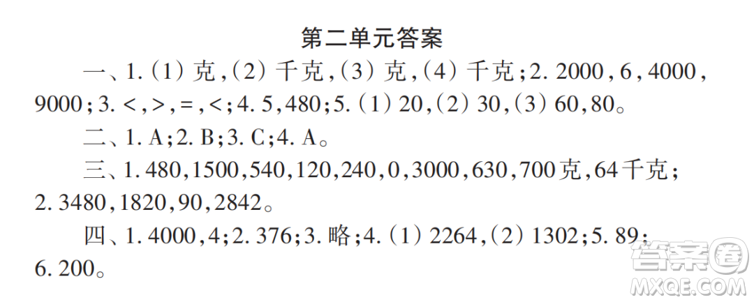 2022秋小學生數(shù)學報配套試卷三年級上冊第2-3單元測試卷參考答案