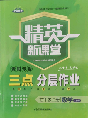 江西教育出版社2022精英新課堂三點(diǎn)分層作業(yè)七年級上冊數(shù)學(xué)人教版貴陽專版參考答案