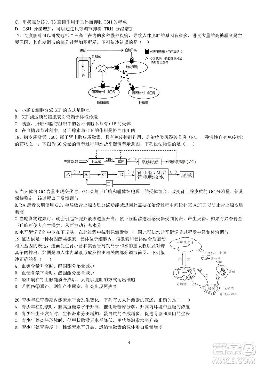 2022學年第一學期浙江省精誠聯(lián)盟10月聯(lián)考高二年級生物學科試題及答案