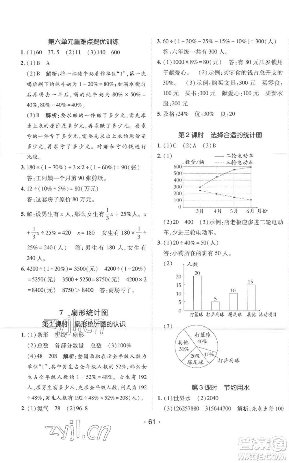 新疆青少年出版社2022同行課課100分過關(guān)作業(yè)六年級(jí)上冊(cè)數(shù)學(xué)人教版參考答案