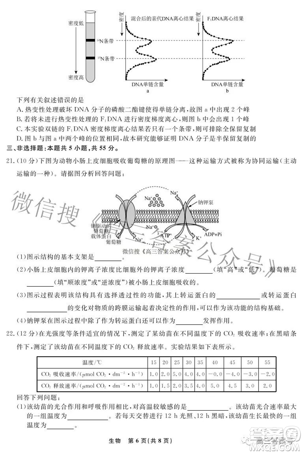 遼寧省名校聯盟2022年高三10月份聯合考試生物試題及答案