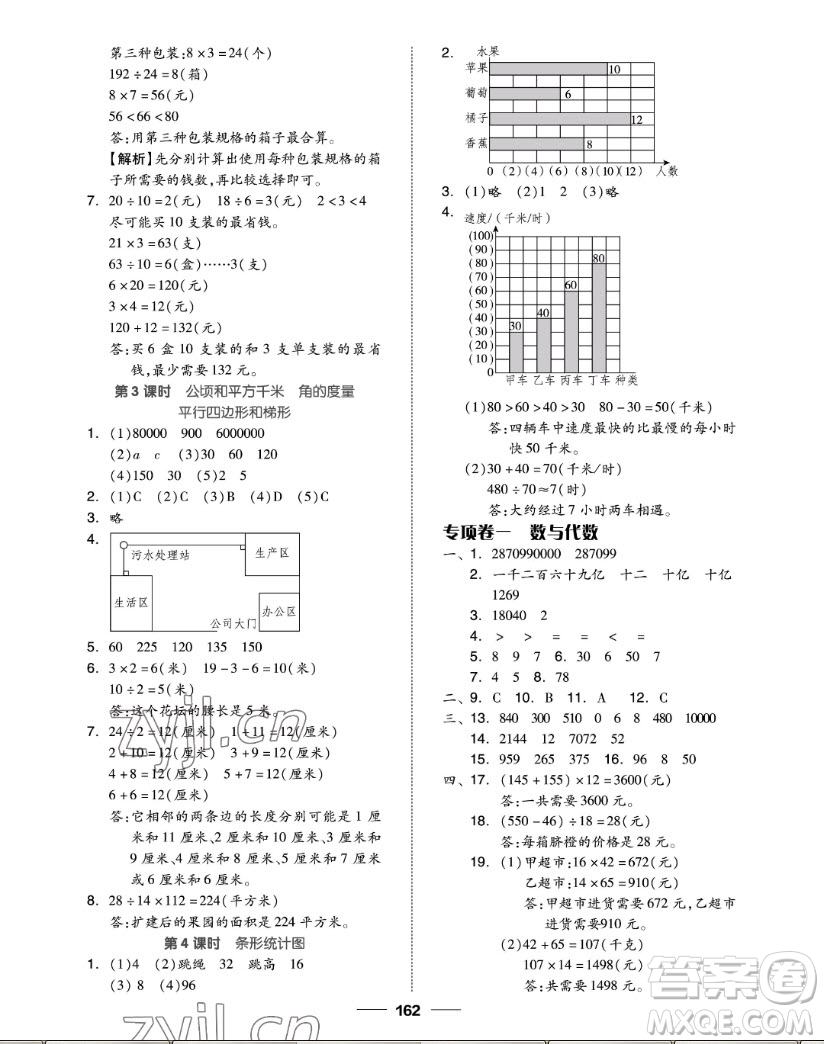 山東科學(xué)技術(shù)出版社2022秋新思維伴你學(xué)四年級(jí)上冊數(shù)學(xué)人教版答案