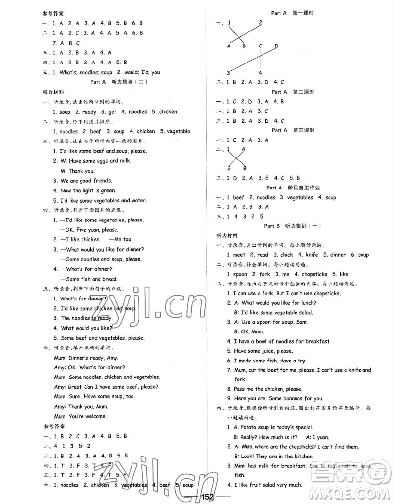 山東科學(xué)技術(shù)出版社2022秋新思維伴你學(xué)四年級(jí)上冊(cè)英語人教版答案