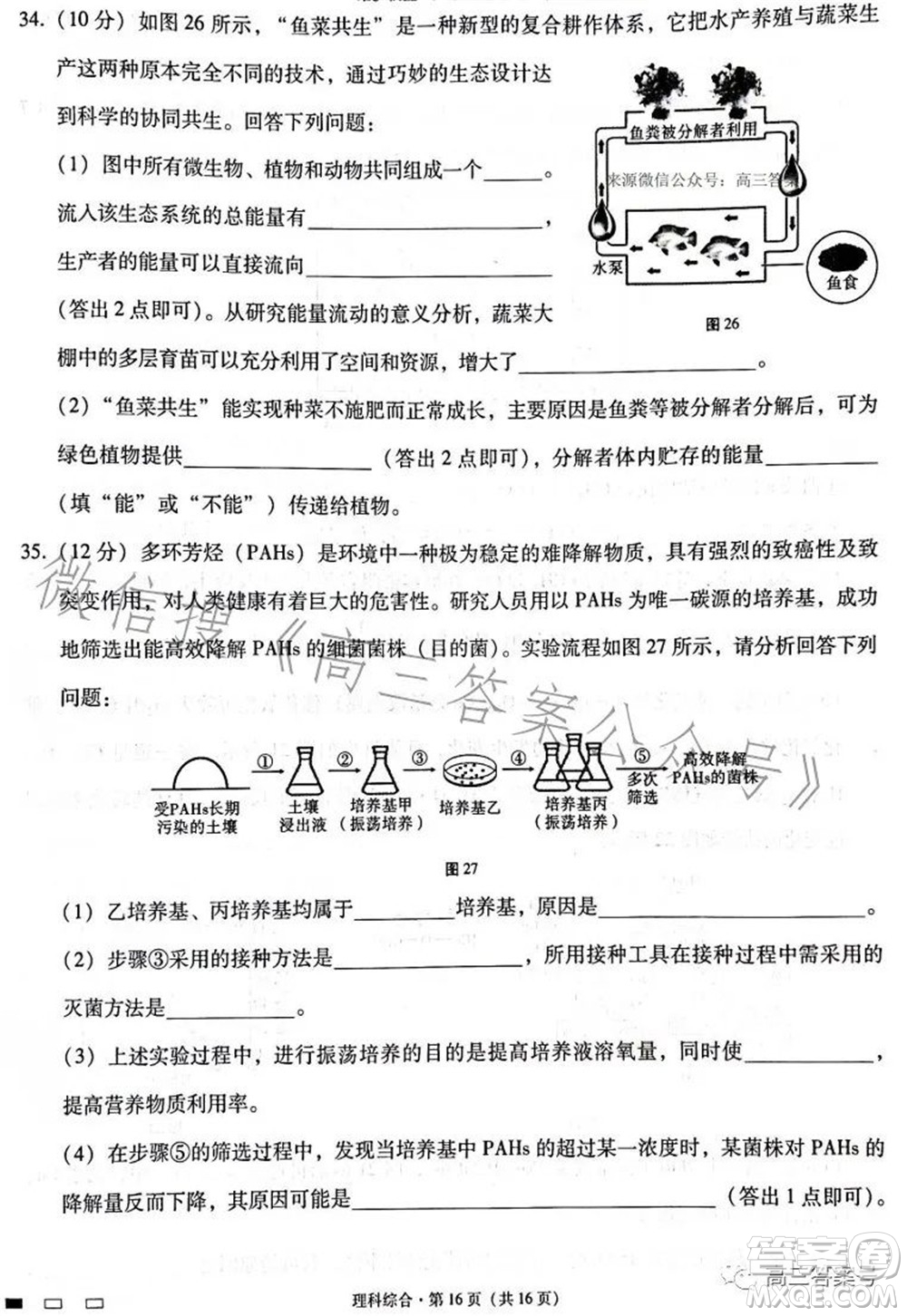 云南師大附中2023屆高考適應(yīng)性月考卷四理科綜合試題及答案