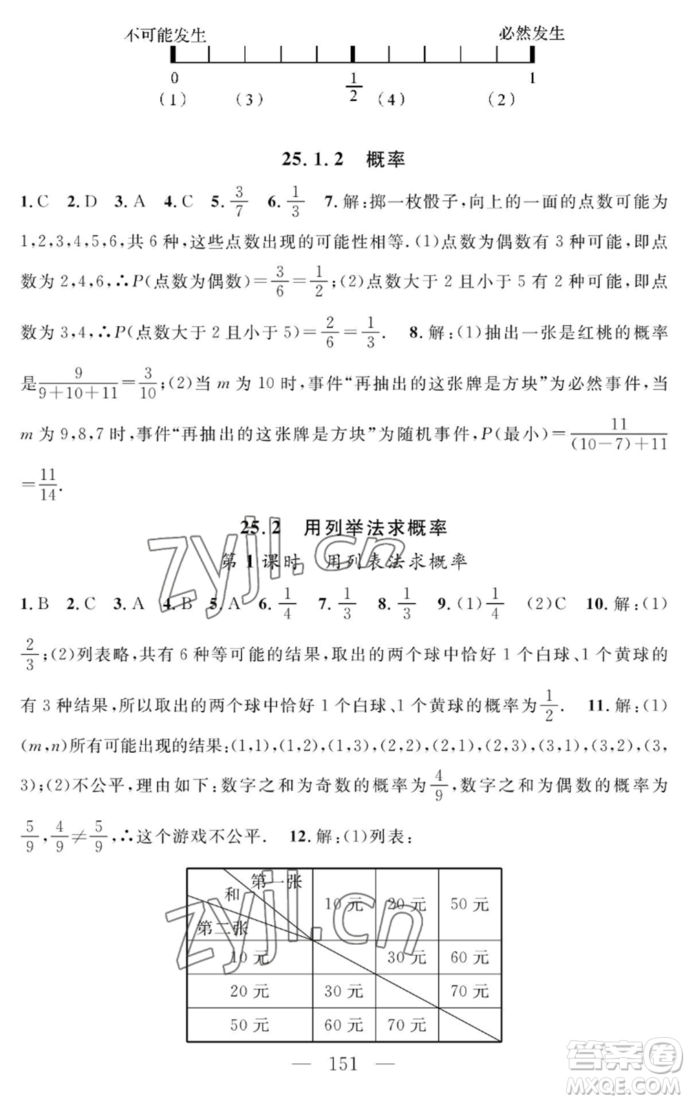 長江少年兒童出版社2022智慧課堂創(chuàng)新作業(yè)九年級上冊數(shù)學人教版參考答案