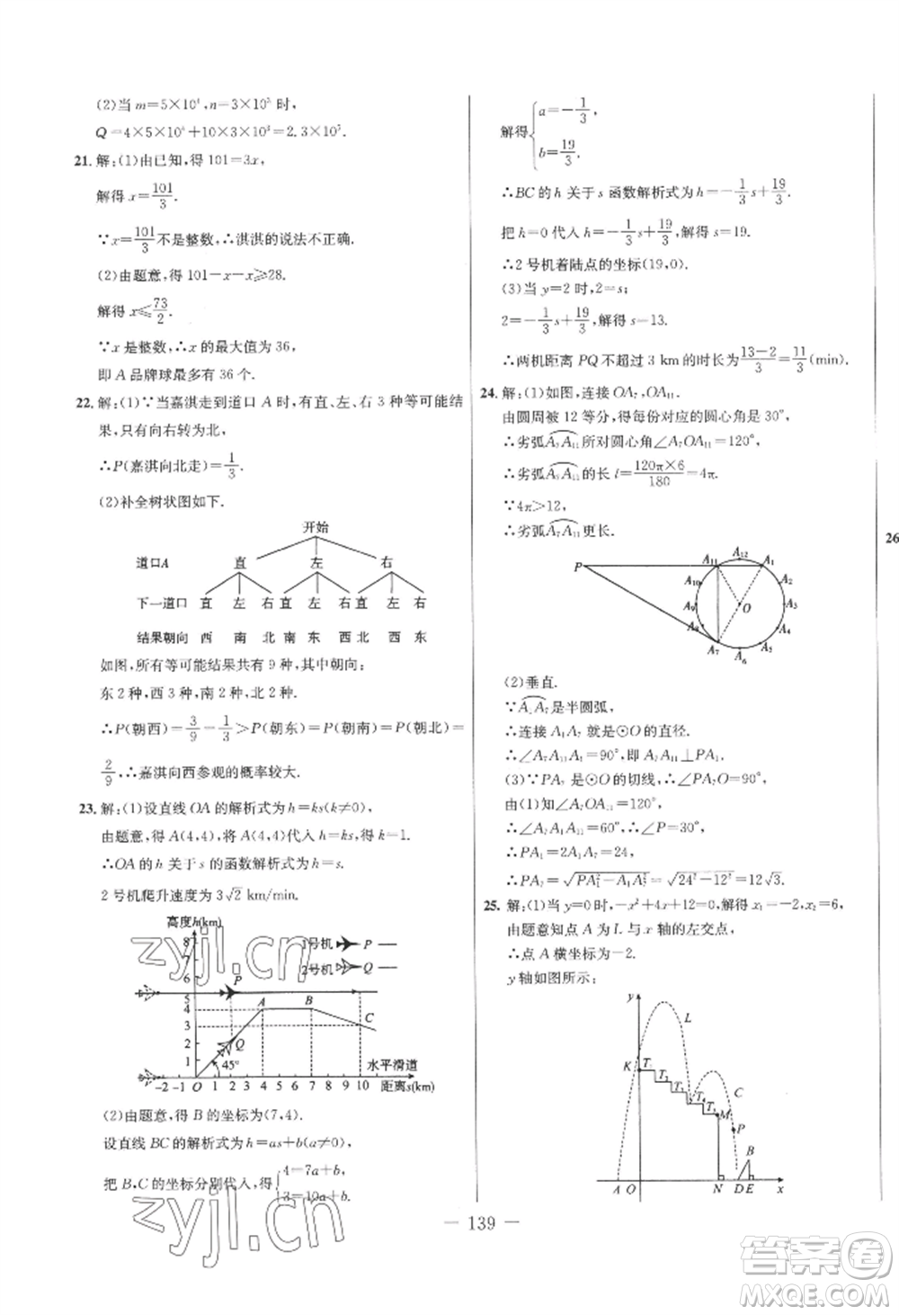 吉林教育出版社2022創(chuàng)新思維全程備考金題一卷通九年級(jí)數(shù)學(xué)人教版參考答案