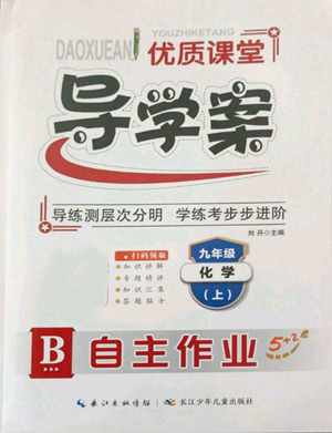 長江少年兒童出版社2022優(yōu)質(zhì)課堂導(dǎo)學(xué)案B自主作業(yè)九年級上冊化學(xué)人教版參考答案