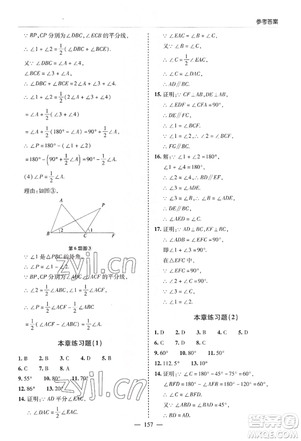 青島出版社2022新課堂學(xué)習(xí)與探究八年級上冊數(shù)學(xué)人教版參考答案