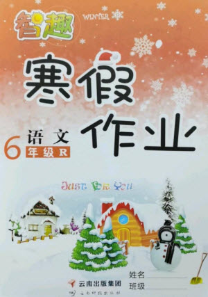 云南科技出版社2023智趣寒假作業(yè)六年級語文人教版參考答案