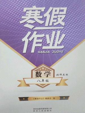 貴州人民出版社2023寒假作業(yè)八年級數(shù)學(xué)北師大版參考答案